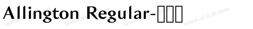 Allington Regular字体转换 Allington Regular字体转换